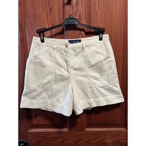 VTG 90s L.A. Blues Denim Shorts High Waist Casual Ivory Pockets Womens Size 12